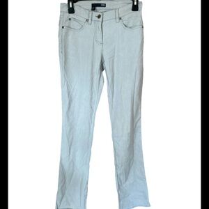 Eileen Fisher Light Gray Straight Leg Pants Italian linen blend sz 2